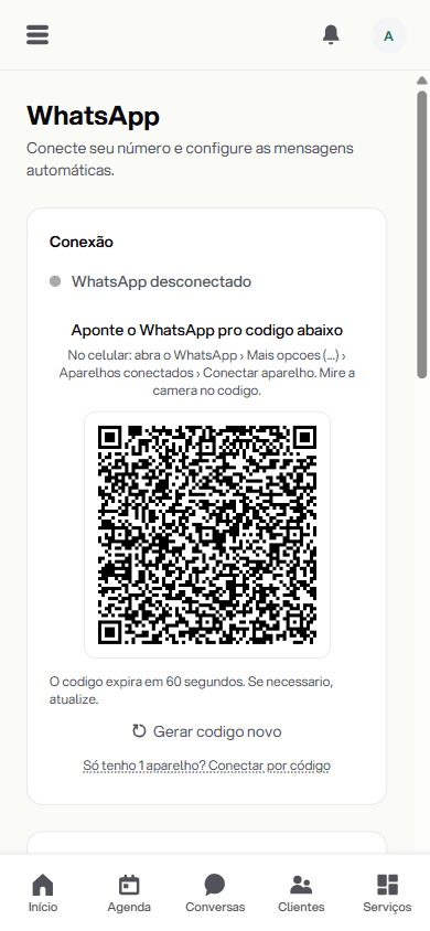 QR Code pra escanear